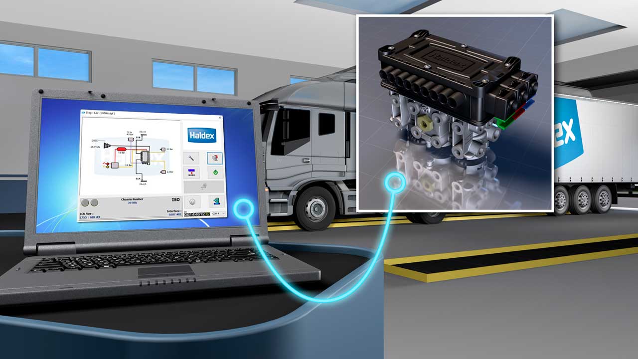 a computer communicating with a trailer 